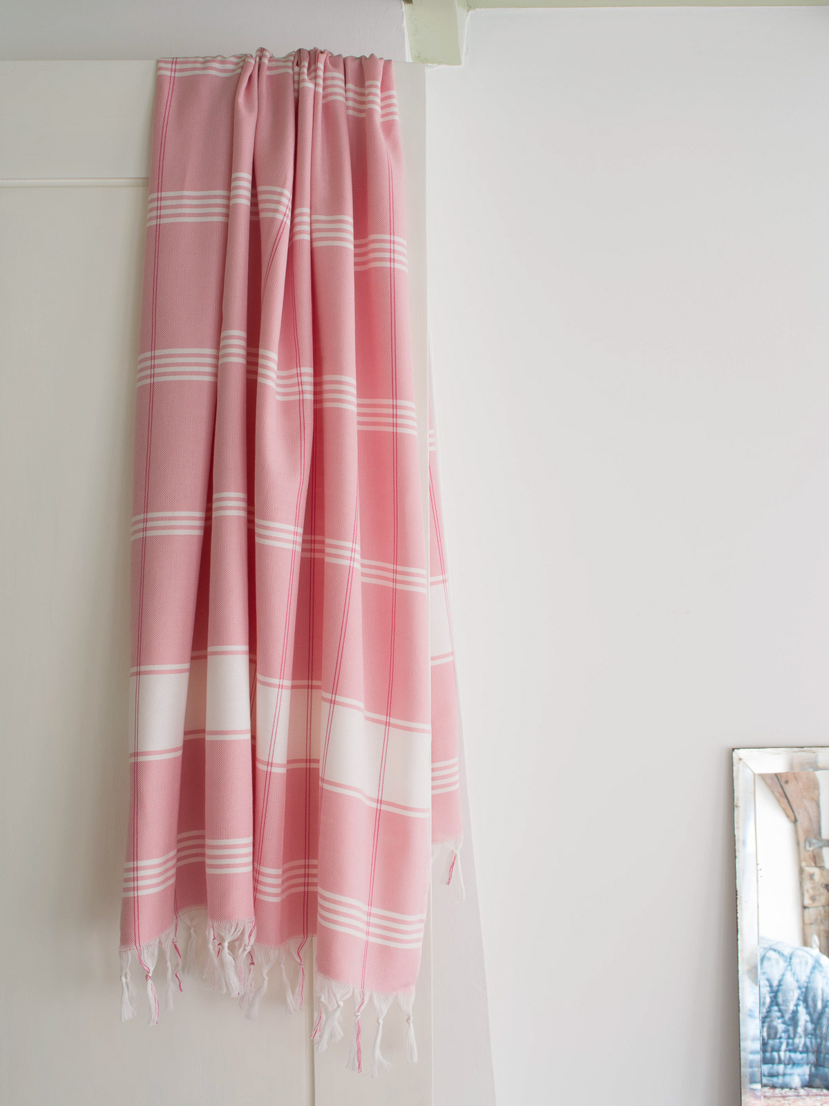hammam towel checkered powder pink/white